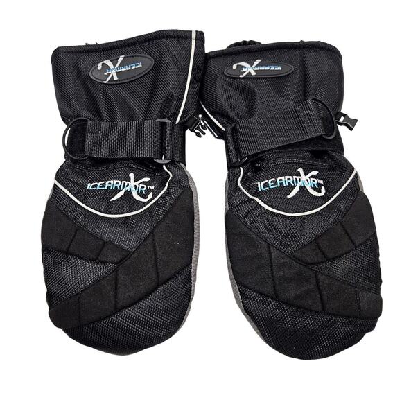 Ice Armor Mittens Medium Black Winter Gloves Thinsulate Warm Mitts Snowmobiling - Picture 1 of 4